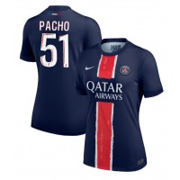 Paris Saint-Germain Willian Pacho #51 Fotballklær Hjemmedrakt Dame 2024-25 Kortermet